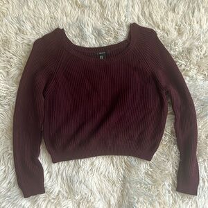 Burgundy Ribbed Sweater
